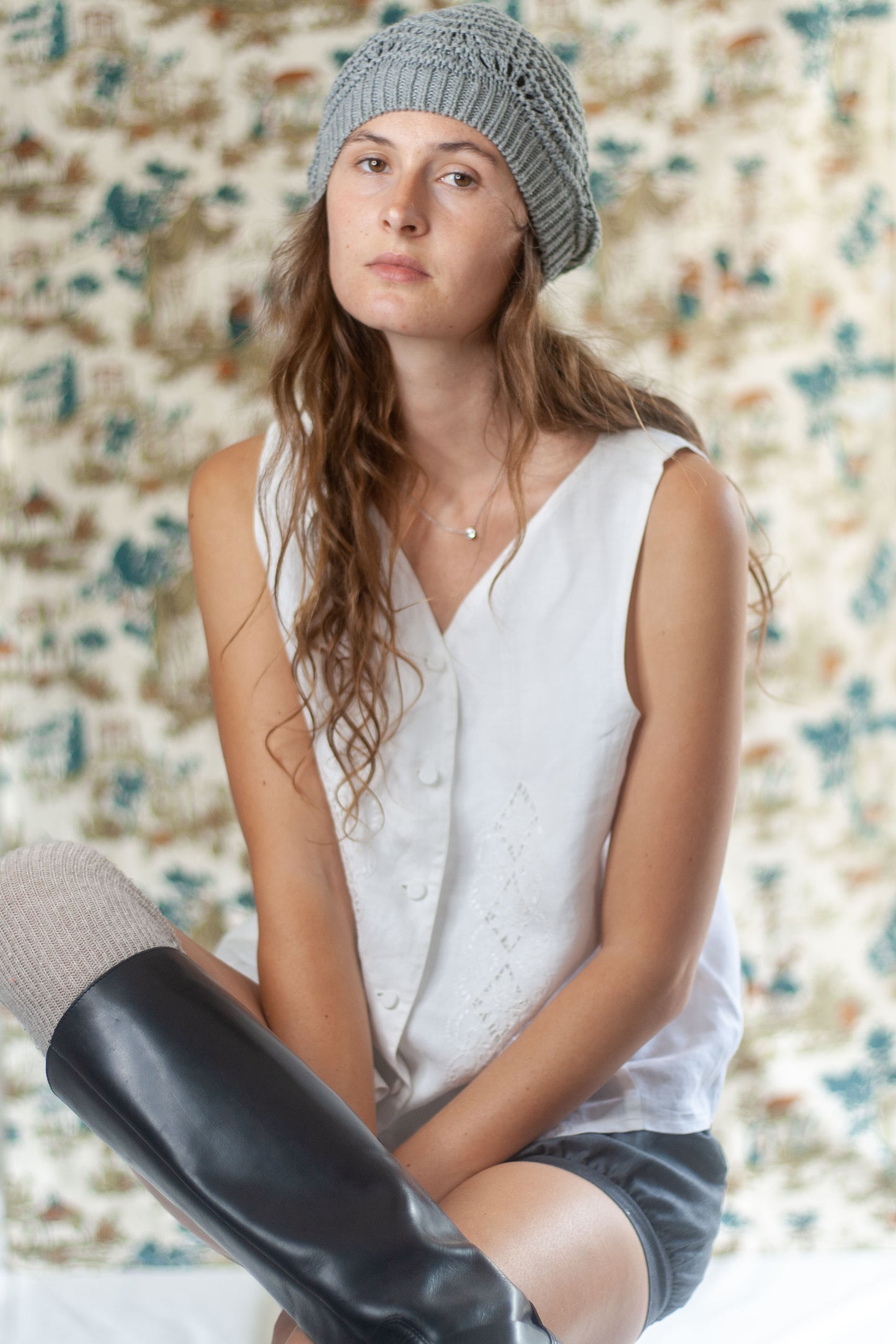 DÉBARDEUR VINTAGE BRODÉ