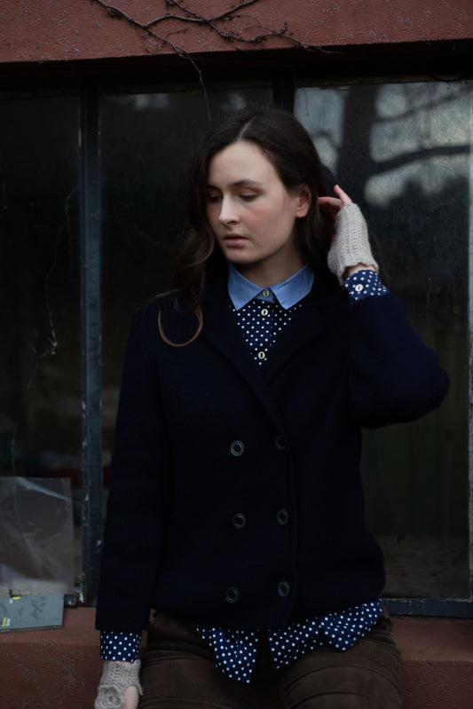 CARDIGAN MARINE EN LAINE