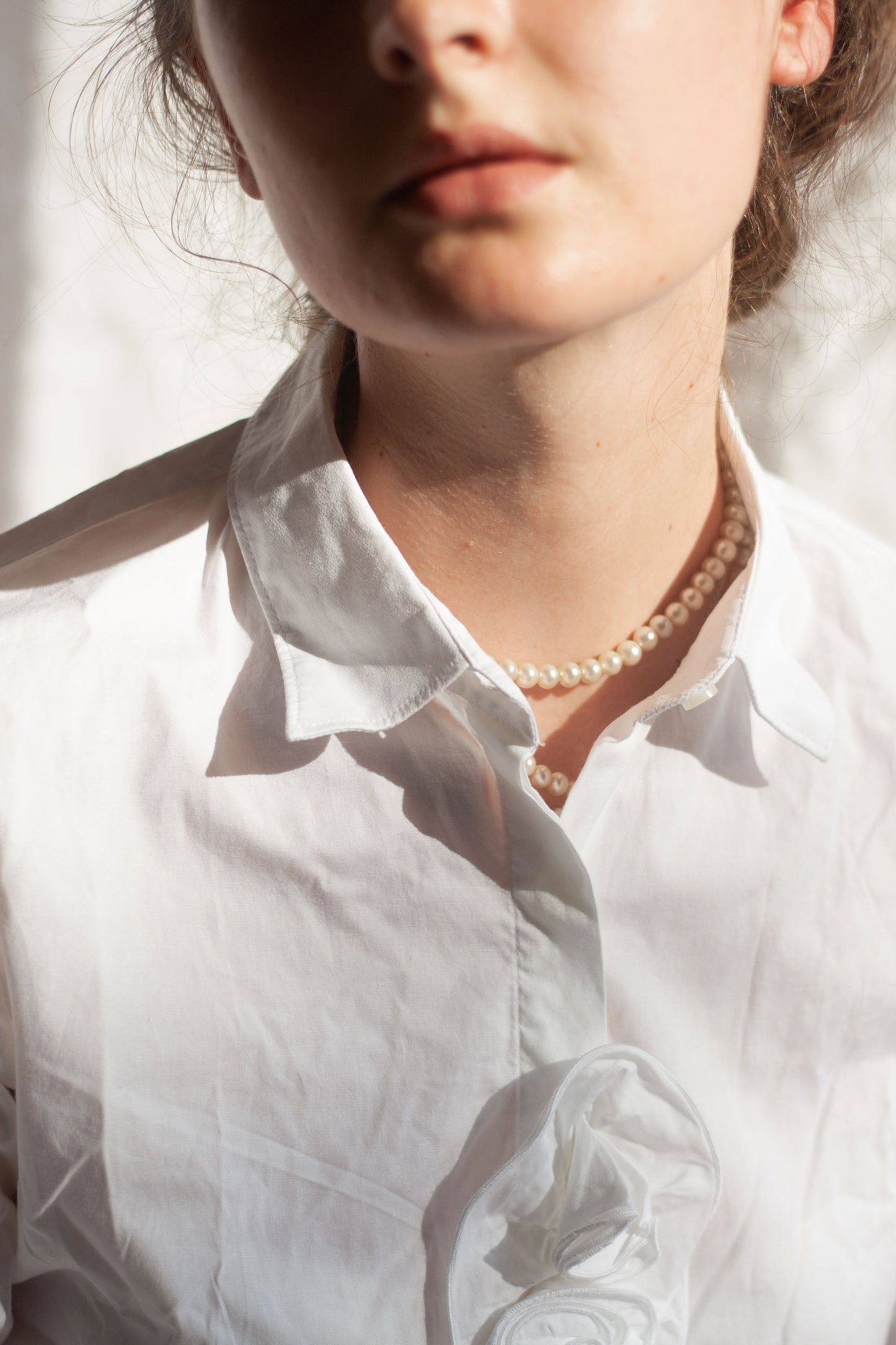 CHEMISIER ROSES PLISSÉES