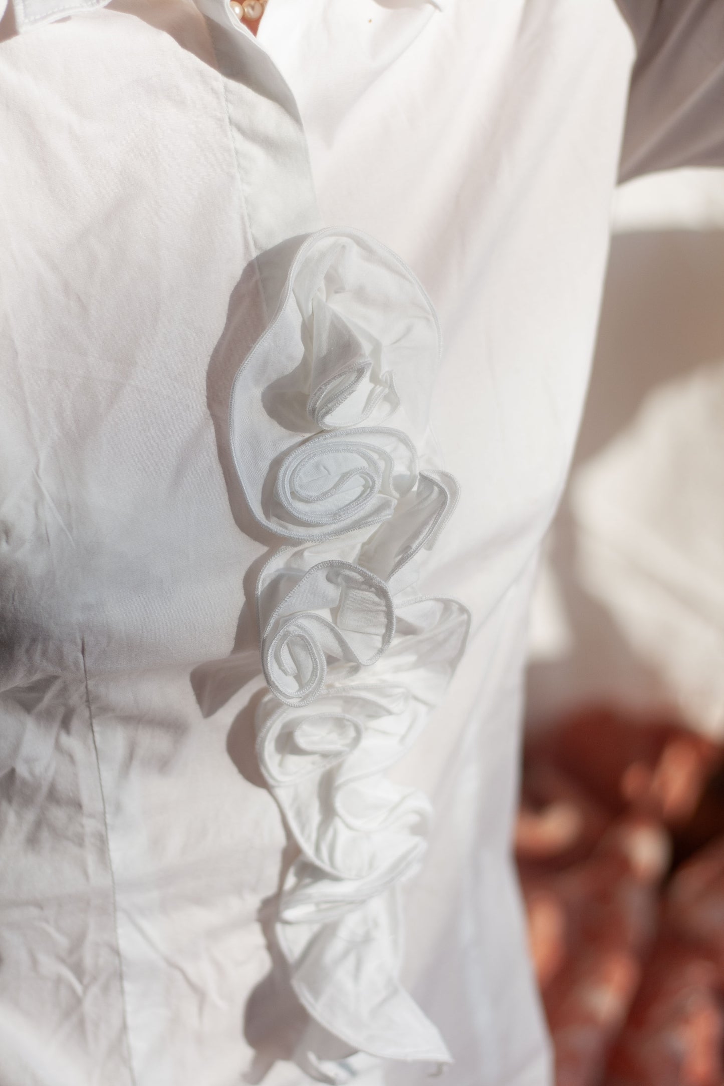 CHEMISIER ROSES PLISSÉES