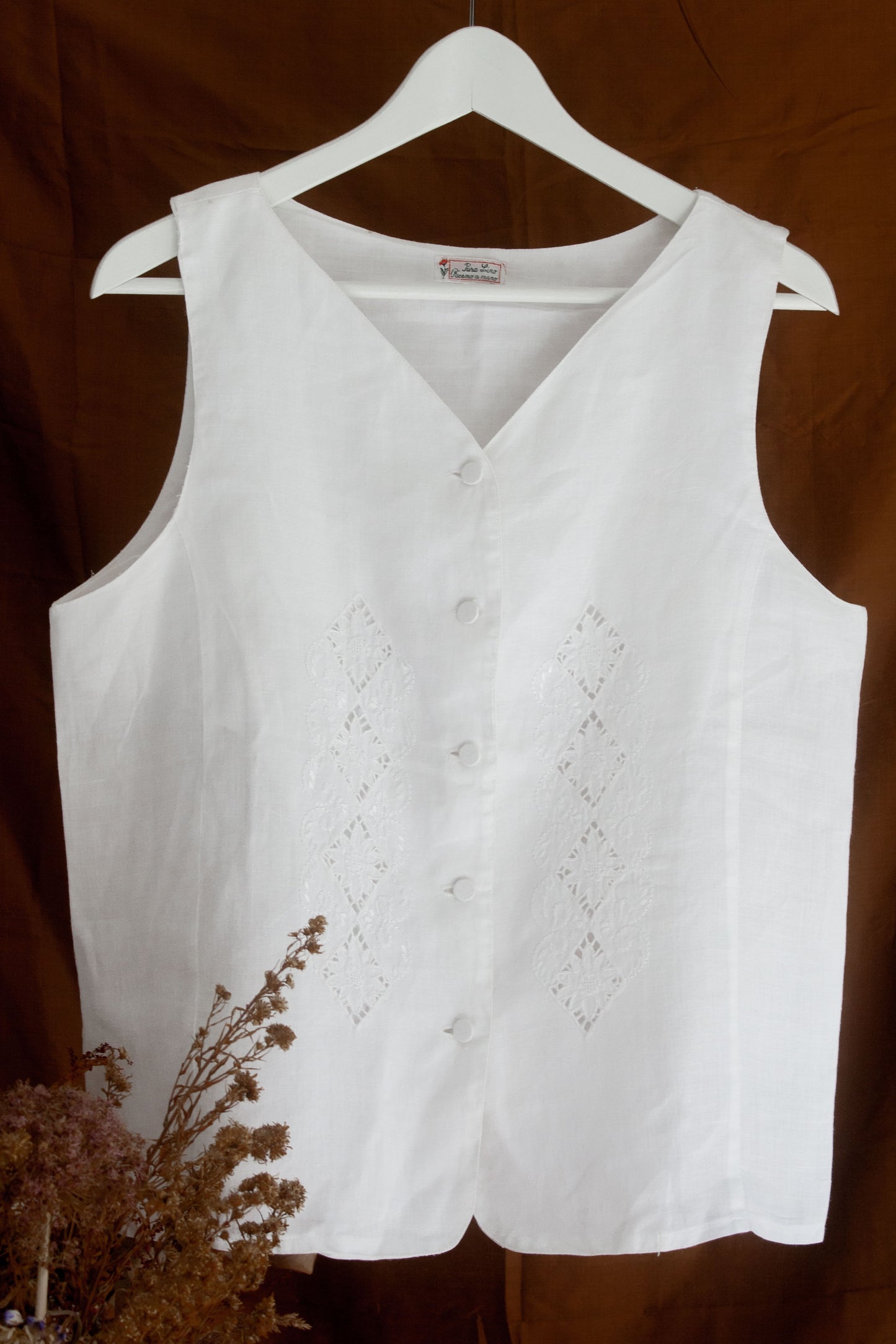 DÉBARDEUR VINTAGE BRODÉ