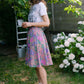 Jupe patineuse 80s à fleurs T34