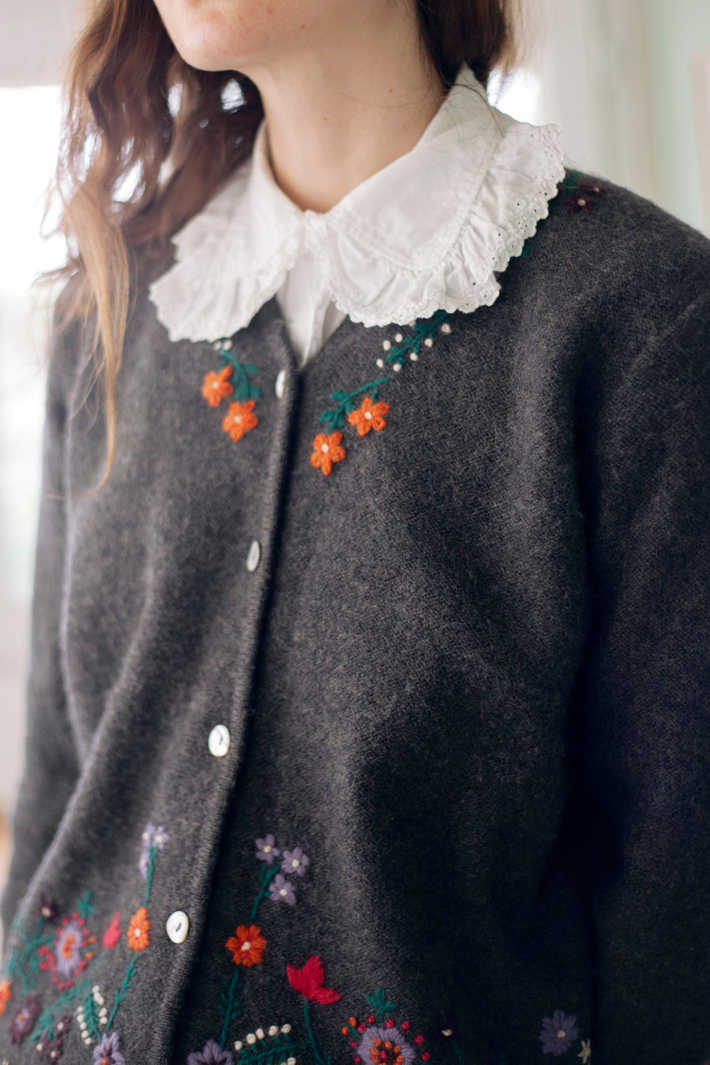 CARDIGAN FLEURS BRODÉES