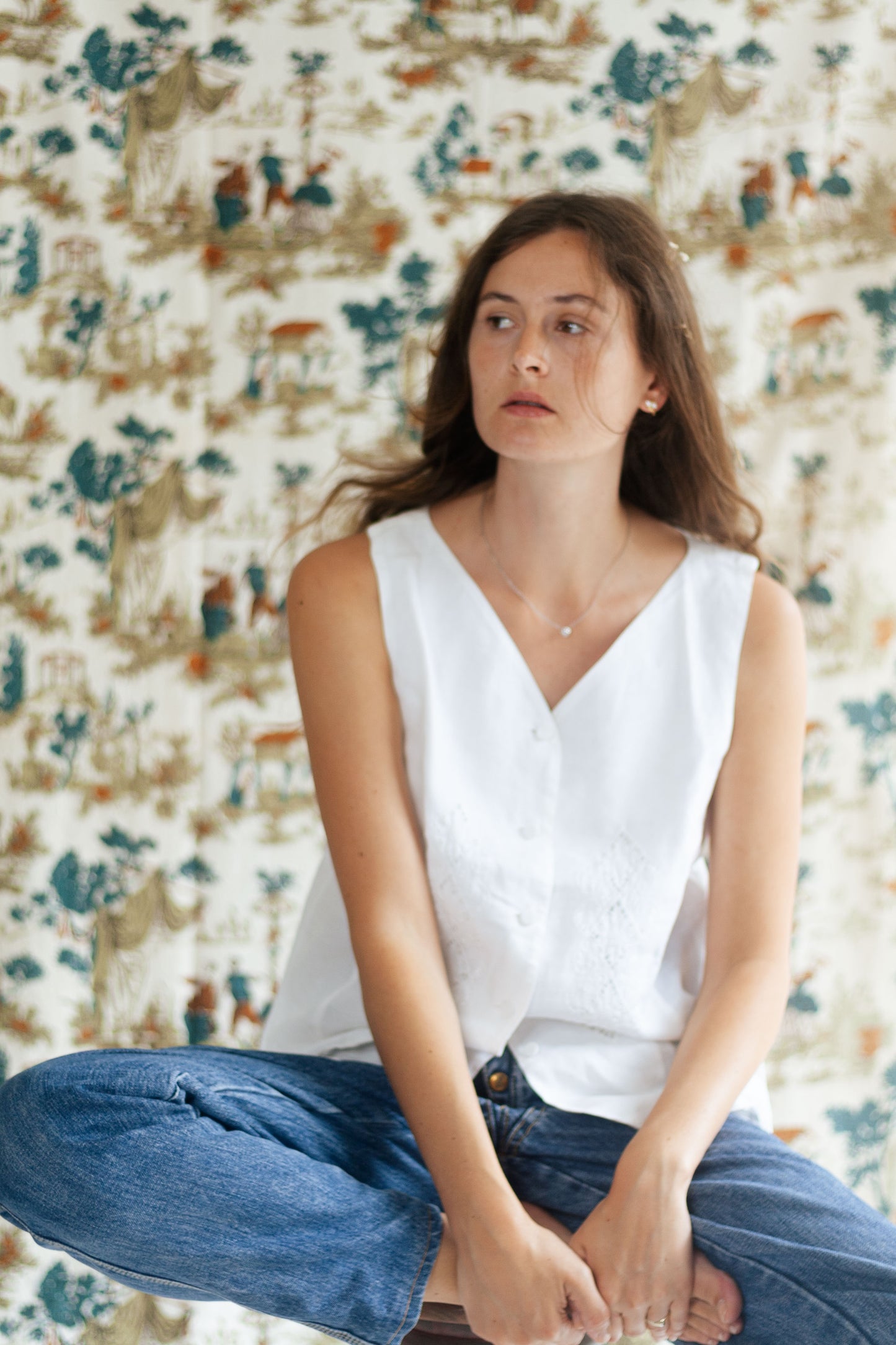 DÉBARDEUR VINTAGE BRODÉ