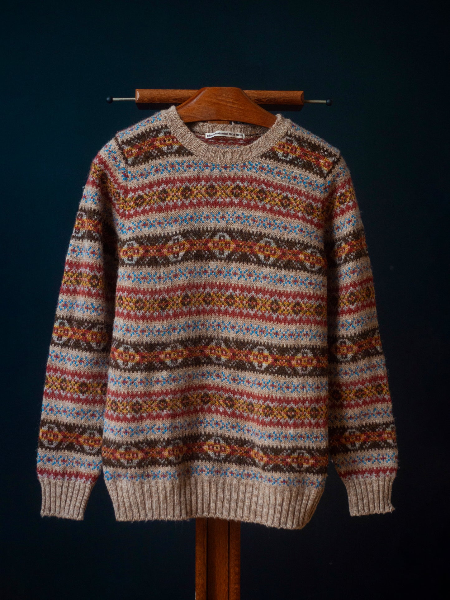 Pull Fair Isle japonais "Mademoiselle NON NON" taille S