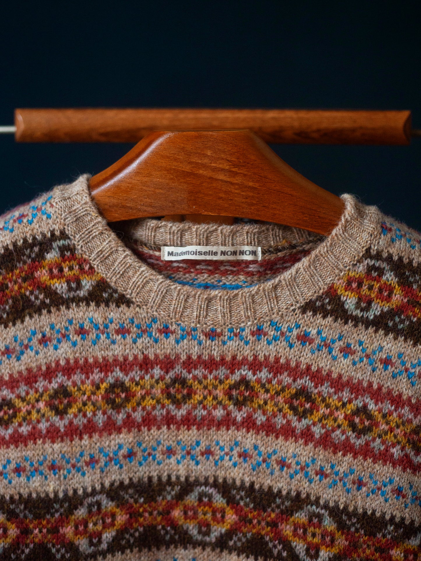 Pull Fair Isle japonais "Mademoiselle NON NON" taille S