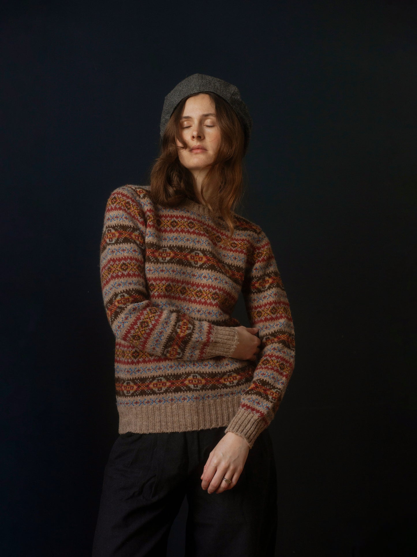 Pull Fair Isle japonais "Mademoiselle NON NON" taille S
