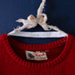PULL ROUGE SHETLAND VINTAGE (TAILLE M)