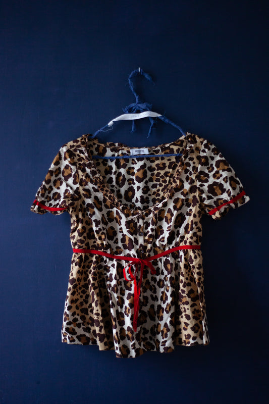 BLOUSE MOSCHINO LÉOPARD CHEAP AND CHIC