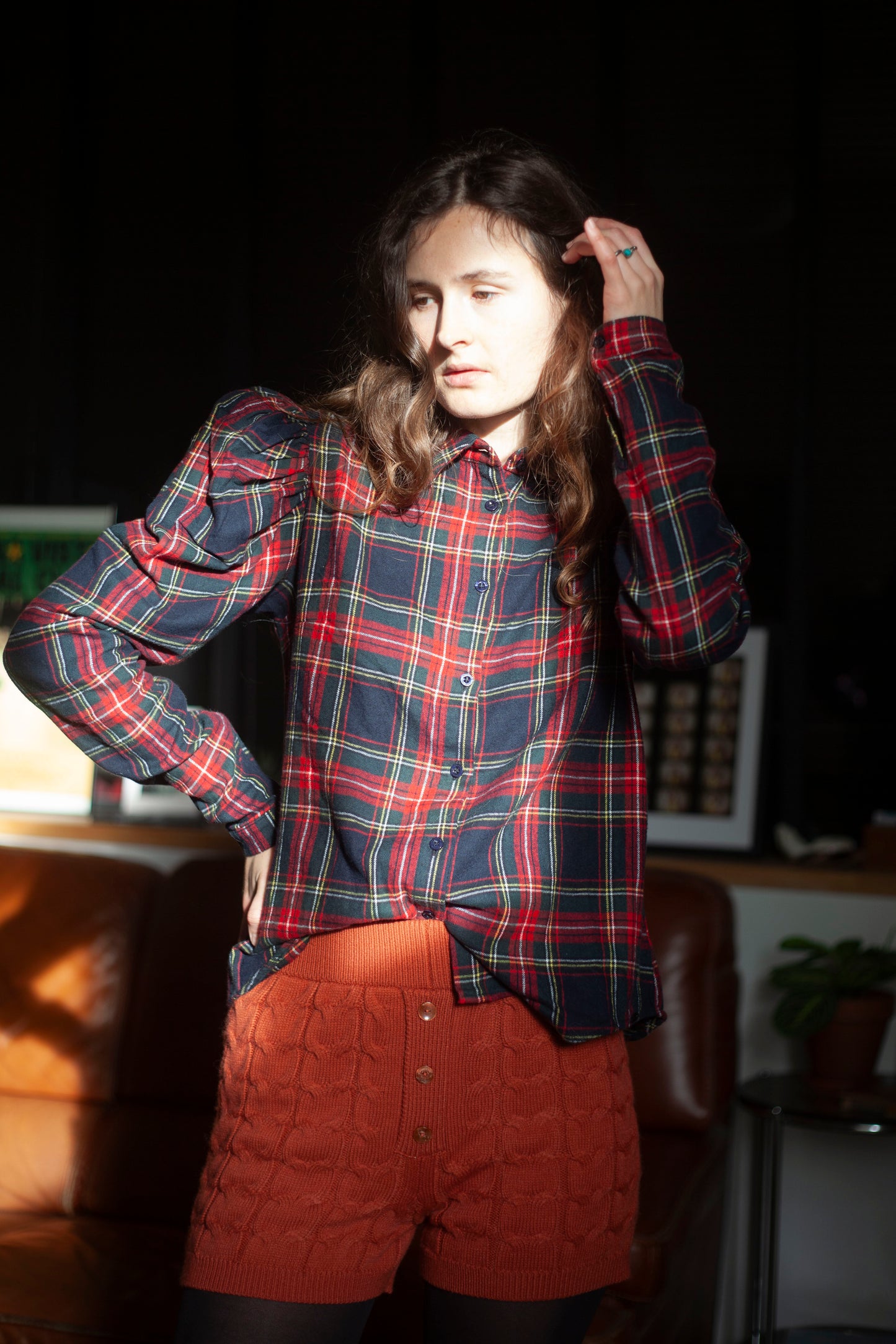 CHEMISIER ÉCOSSAIS  (TAILLE L)