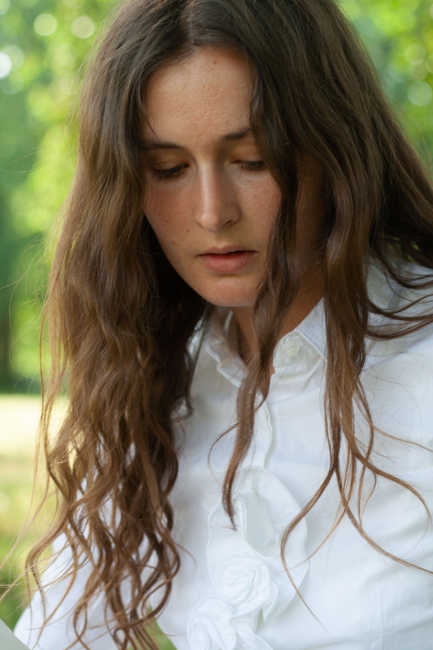 CHEMISIER ROSES PLISSÉES